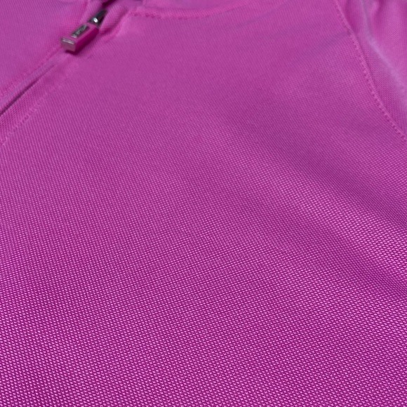 DKNY Golf Jamie Sadock Zip Up Polo with Striped Short Sleeves M - Picture 6 of 11